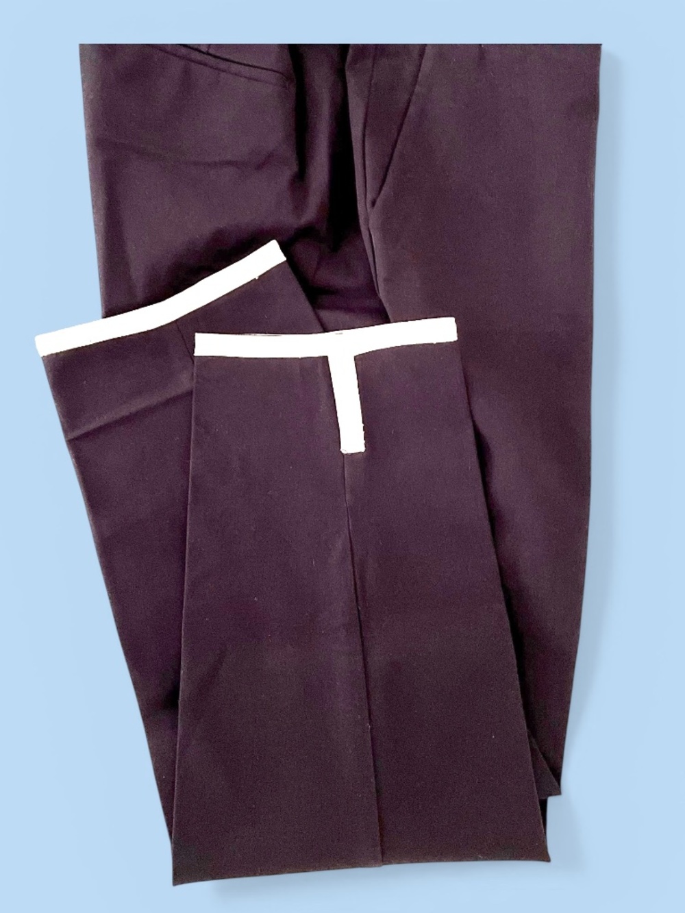 Talbots Deep Navy Ankle Pants with Contrasting Hem 14W NWT